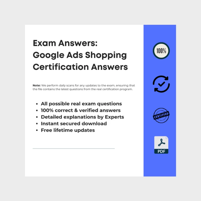 Google Ads Shopping Certification Answers